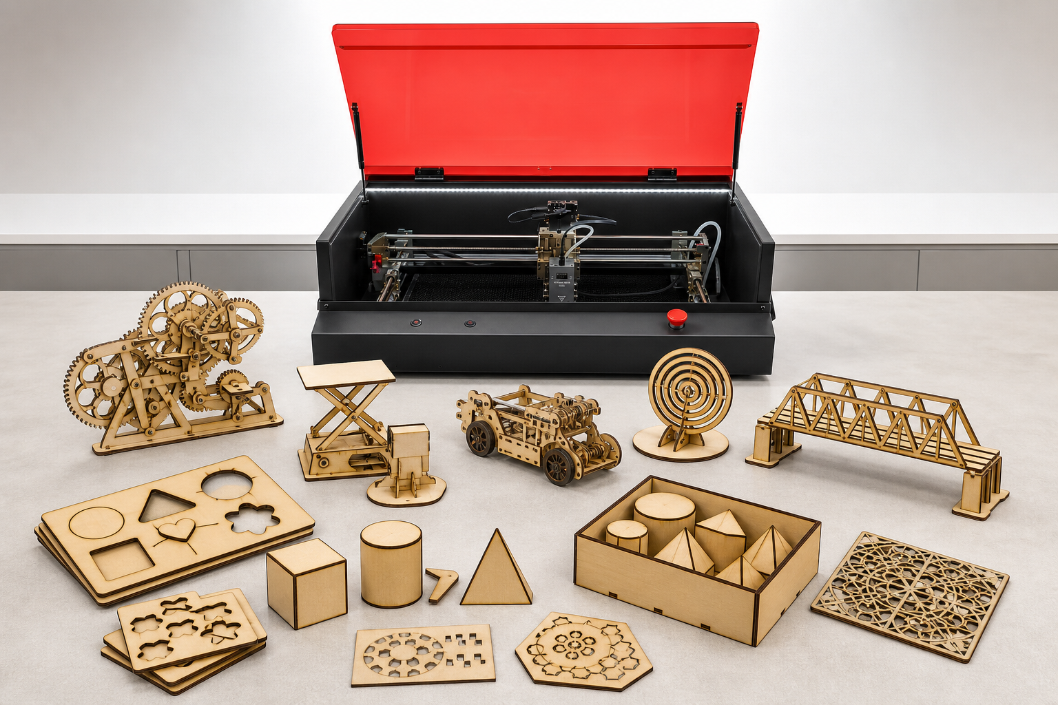 Modelos educativos de madera creados con la CNC Magia Roja